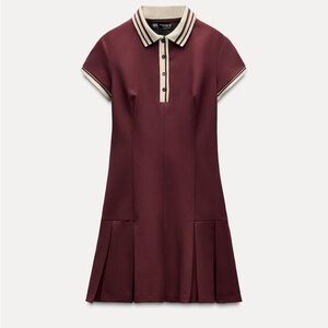 Elegant Burgundy Polo Dress